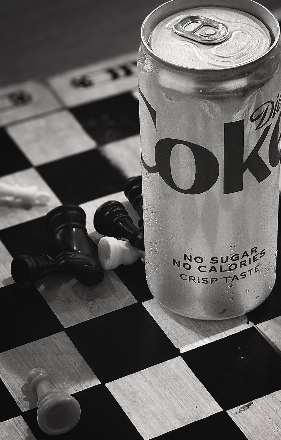 Diet Coke & Chess — Product · Still Life photograph by Sehajveer Singh