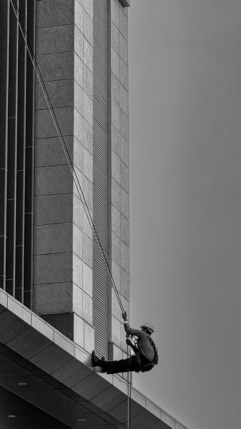 High Rise Worker — Street · Urban photograph by Sehajveer Singh
