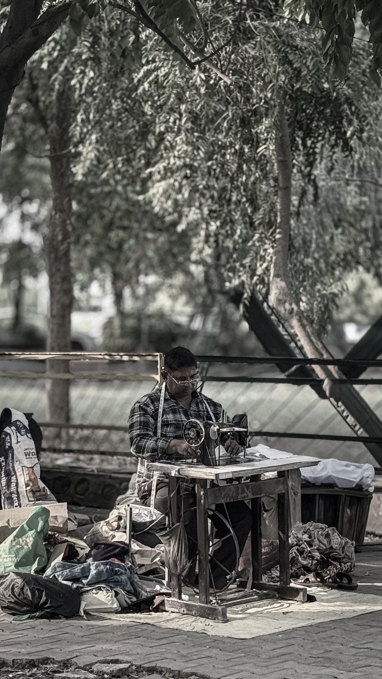 The Tailor — Street · Documentary photograph by Sehajveer Singh